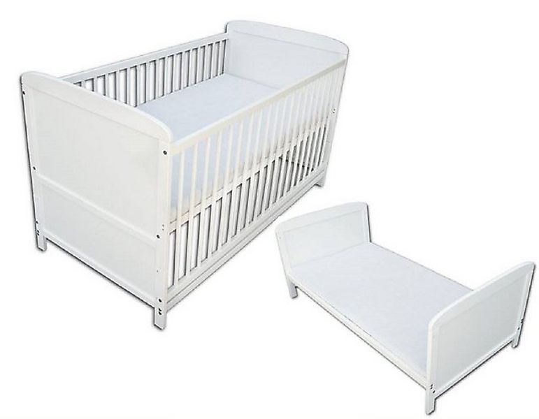 Babyhafen Kinderbett 2in1 Babybett 60x120 Juniorbett Travis Umbaubar Matrat günstig online kaufen