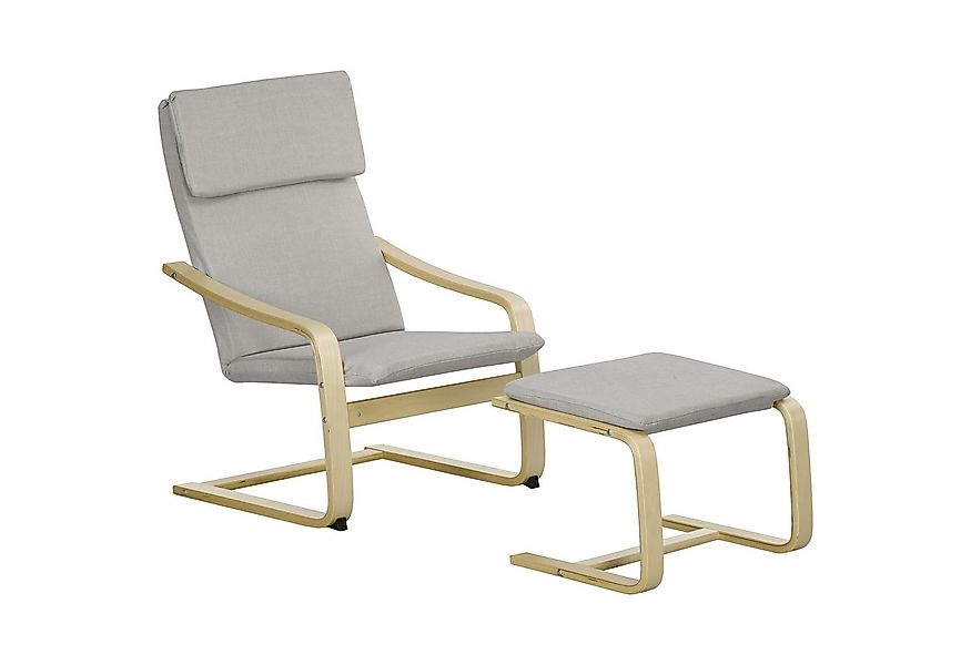 HOMCOM Relaxsessel Schwingsessel mit Fußhocker, Armlehne (Lesesessel, 2-St. günstig online kaufen