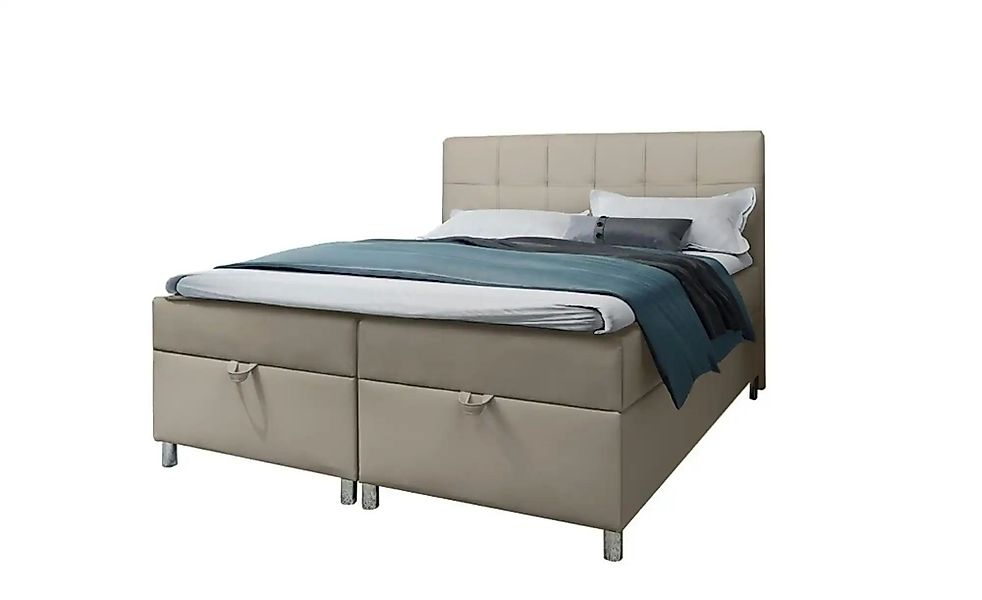 Boxbett mit Bettkasten Malabo ¦ beige ¦ Maße (cm): B: 160 H: 110 Betten > K günstig online kaufen