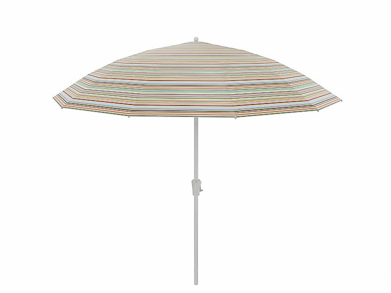 Pagodenschirm Ø 240 cm Alu weiß Multicolor mini, mit Kurbelmechanismus günstig online kaufen