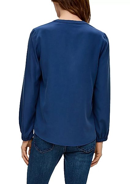 s.Oliver Langarmbluse Bluse mit Tunika-Ausschnitt Raffung günstig online kaufen