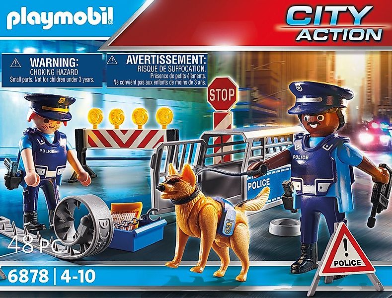 Playmobil® Polizei-Straßensperre (6878), My Action Heroes Konstruktions-Spi günstig online kaufen