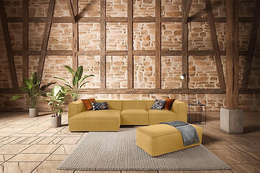 W.SCHILLIG Ecksofa around-the-block, mit eleganter Biese, mit Federkern, Br günstig online kaufen