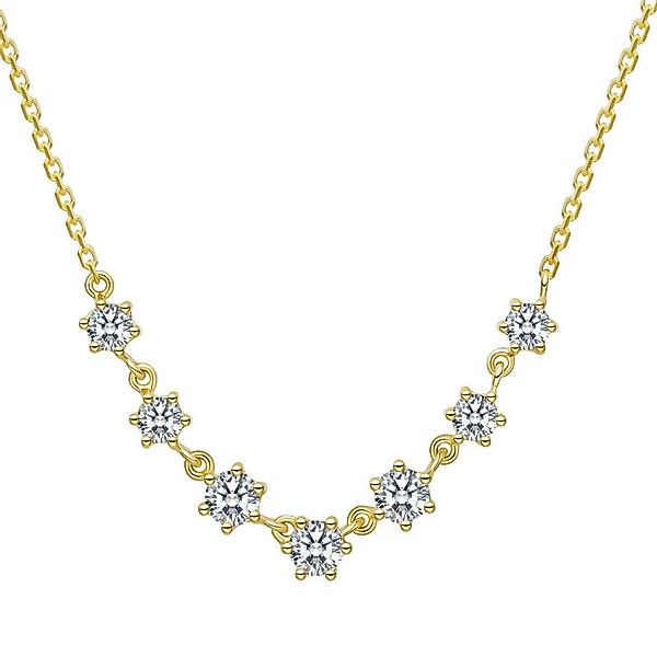 Sternvoll Goldkette V-Halskette mit 0,71 ct Diamanten aus 18K Gold, IGI, IG günstig online kaufen