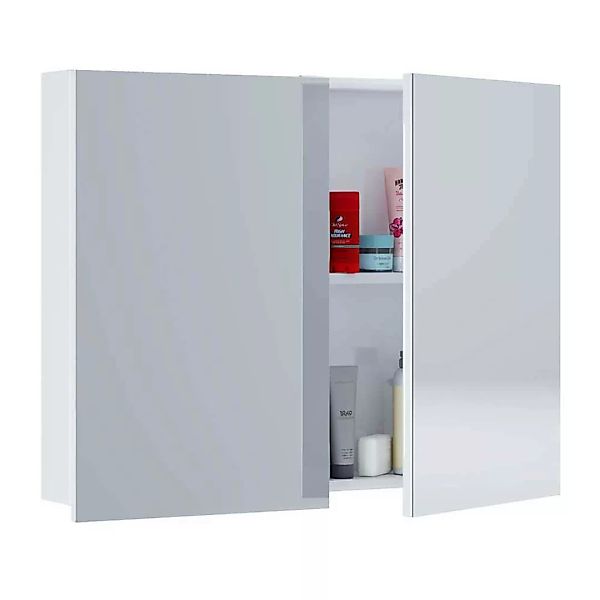 Badspiegelschrank günstig weiss in modernem Design 60 cm hoch günstig online kaufen