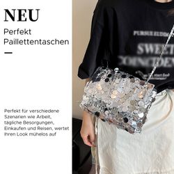 Refttenw Umhängetasche Clutch Glitzer Pailletten,Schultertasche,Crossbody B günstig online kaufen