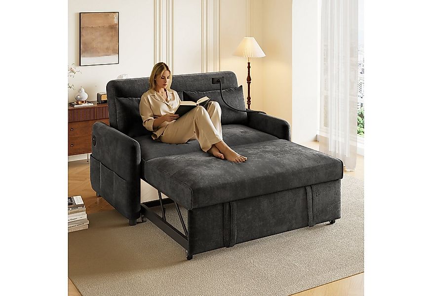 i@home Schlafsofa Modernes Doppel-Klappschlafsofa,Multifunktionssofa mit Sc günstig online kaufen