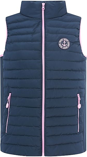 Zwillingsherz Steppweste mit Anker Motiv, Stehkragen günstig online kaufen