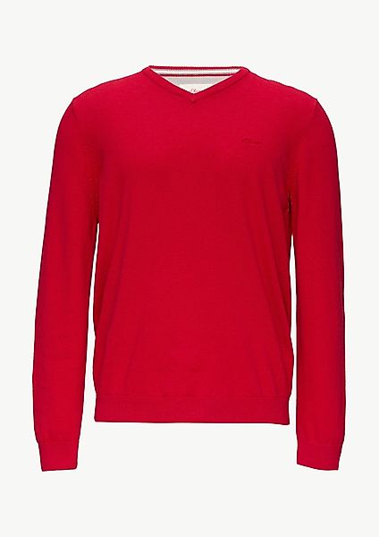 s.Oliver Strickpullover Strickpullover mit Logo-Stickerei Logo günstig online kaufen
