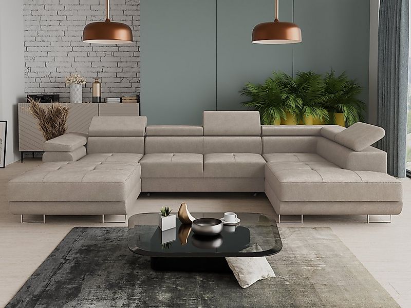 Sofnet Wohnlandschaft Caris U, mit Schlaffunktion und zwei Bettkästen, Ecks günstig online kaufen