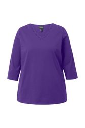 Ulla Popken T-Shirt Shirt verzierter V-Ausschnitt günstig online kaufen