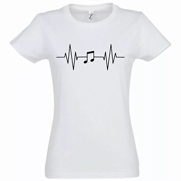 Youth Designz T-Shirt Heartbeat Musik Note Damen Shirt mit Music Frontprint günstig online kaufen