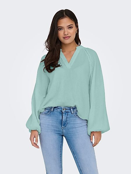 ONLY Blusenshirt Legere mit Ballonärmeln V-Neck günstig online kaufen