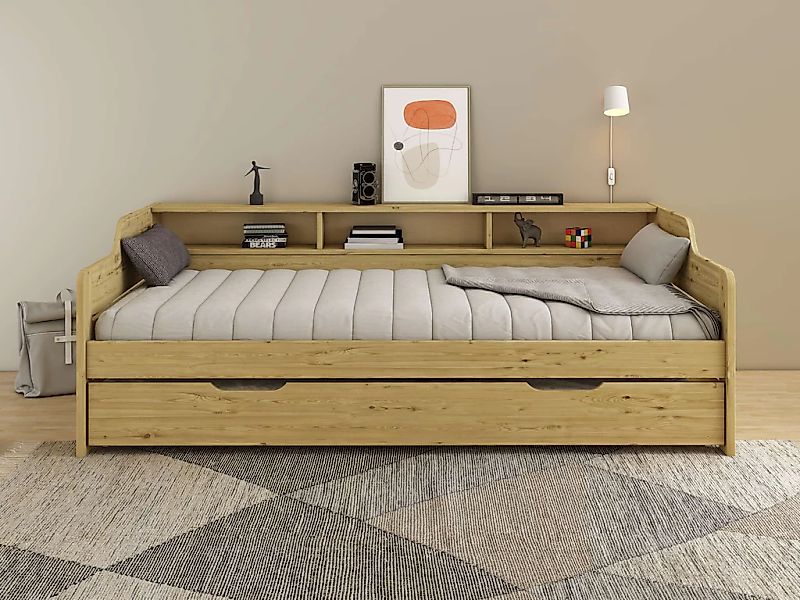 Home affaire Daybett ""REETE1", Stauraum, Funktionsbett, Kinderbett, inklus günstig online kaufen