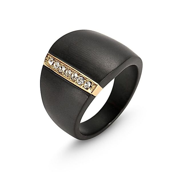 Kingka Fingerring Crystal Ring "Black Line" günstig online kaufen