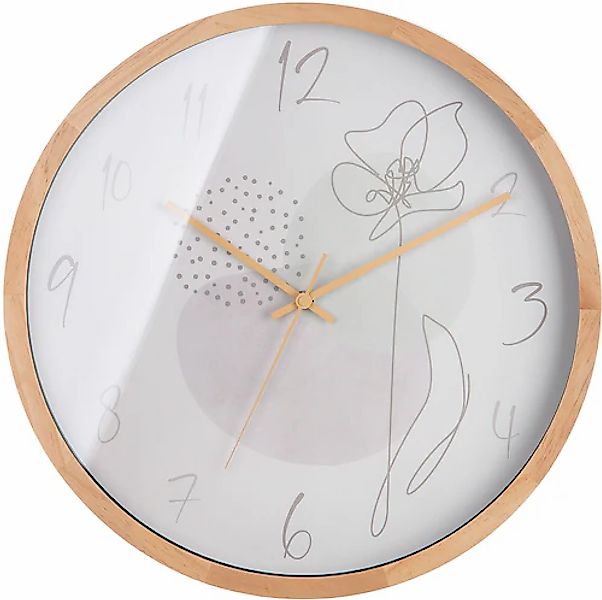 Casablanca by Gilde Wanduhr »Wanduhr One Line Flower« günstig online kaufen