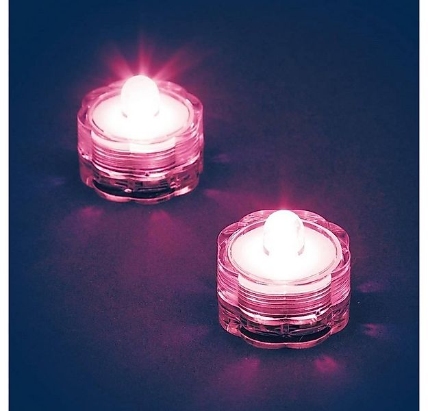 XMAS KING Teelicht LED-Teelicht 2er Set pink / rosa Wasserdicht Batterie au günstig online kaufen