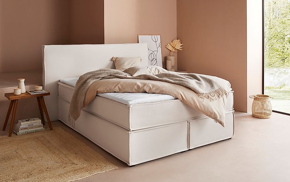 LeGer Home by Lena Gercke Boxspringbett "Yuma" incl. Topper, in 4 Breiten, günstig online kaufen