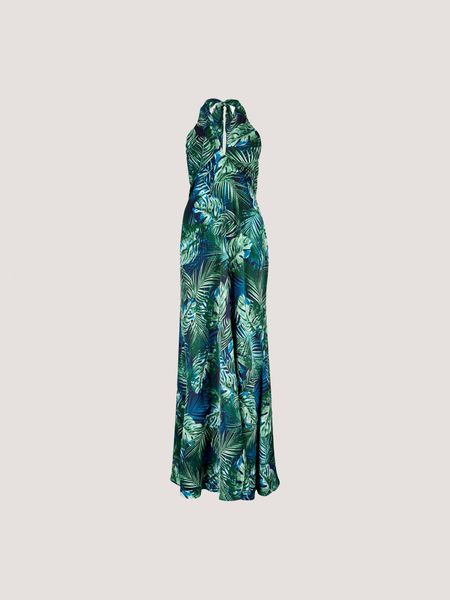 Apricot Maxikleid Tropical Satin Kleid mit günstig online kaufen