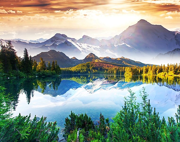 Papermoon Fototapete »Mountain Lake« günstig online kaufen