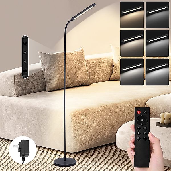 Nettlife LED Stehlampe Touch Dimmbar Schwarz günstig online kaufen