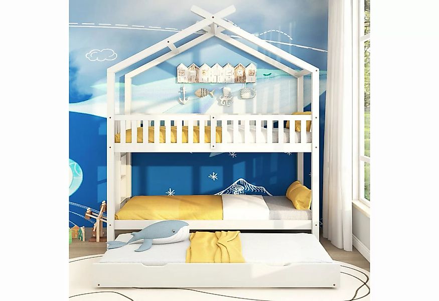 Gotagee Kinderbett Hausbett Kinderbett modern Jugendbett 90x200cm mit Auszi günstig online kaufen
