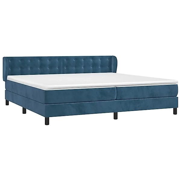 vidaXL Boxspringbett mit Matratze Dunkelblau 200x200 cm Samt 3127755 günstig online kaufen