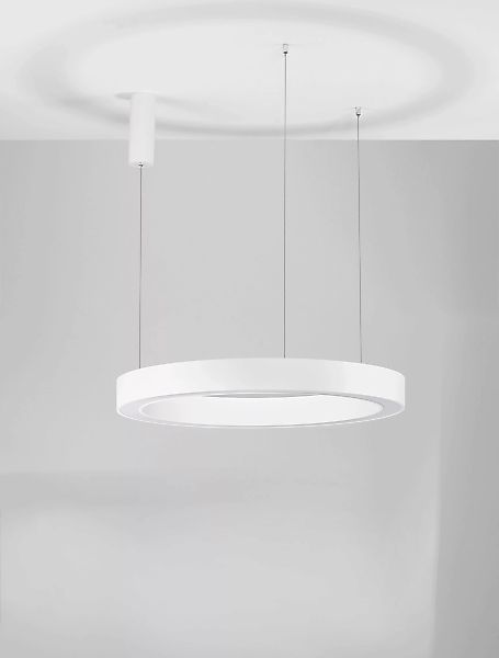 LED Pendelleuchte Morbido in Weiß 59W 4076lm günstig online kaufen