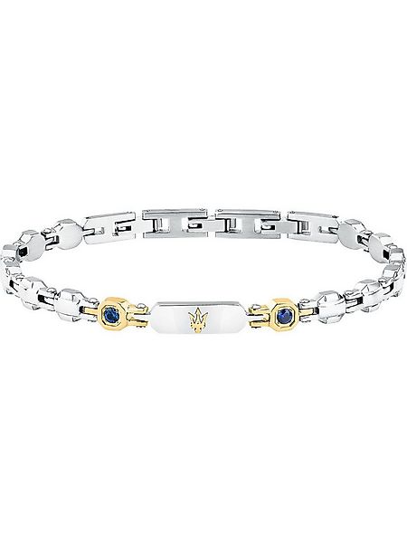 MASERATI Edelstahlarmband Maserati Herren-Armband Edelstahl Saphir günstig online kaufen