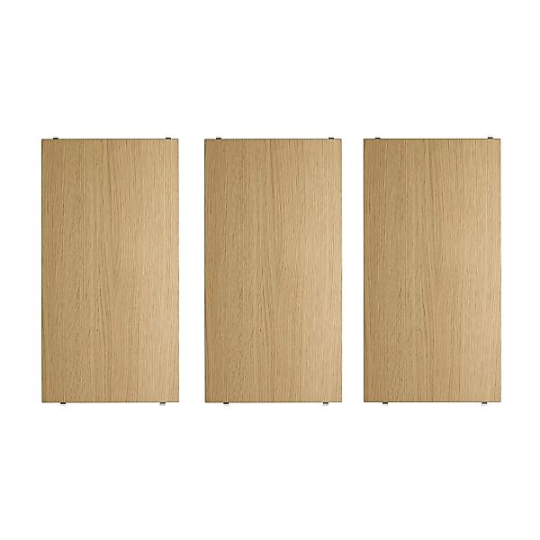 Regal String® System holz beige / L 58 x T 30 cm - 3er-Set - String Furnitu günstig online kaufen