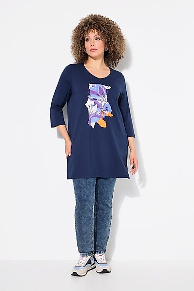 Ulla Popken Longshirt Longshirt Blüten A-Linie günstig online kaufen