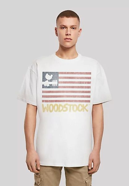 F4NT4STIC T-Shirt Woodstock Distressed Flag Music Festival Rock Print günstig online kaufen