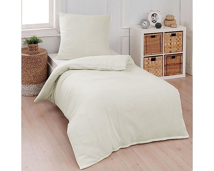 TRAUMSCHLAF Bettwäsche Musselin Uni, Musselin, 3 teilig, luftig, leichte Un günstig online kaufen
