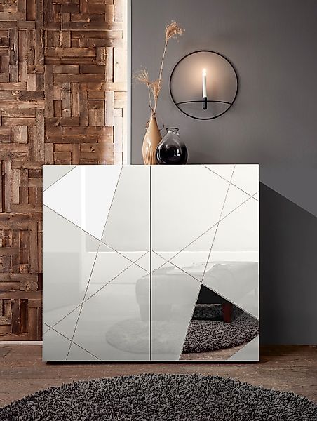 INOSIGN Highboard "Vittoria", Breite 121 cm, Front mit Siebdruck und Spiege günstig online kaufen