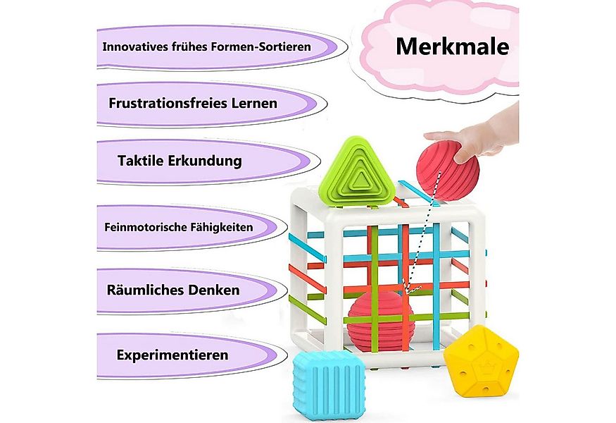 Bextcok Motorikwürfel Montessori Spielzeug aus Holz – Lernspielzeug ab 1 Ja günstig online kaufen