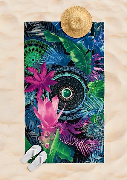 hip Strandtuch "Zehra" Baumwolle, Velours, Weich, Strand, Erwachsen, Dunkel günstig online kaufen