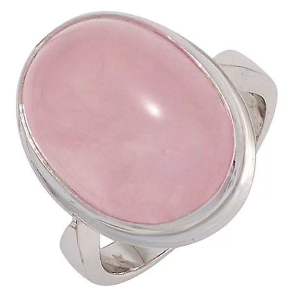 SIGO Damen Ring 925 Sterling Silber rhodiniert 1 Rosenquarz rosa Silberring günstig online kaufen
