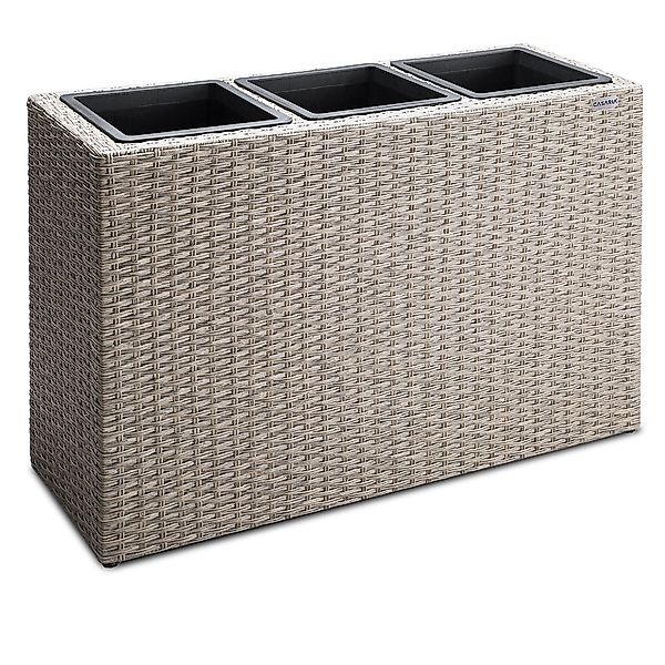 Casaria Pflanzkübel, 3 Innentöpfe Herausnehmbar Polyrattan günstig online kaufen