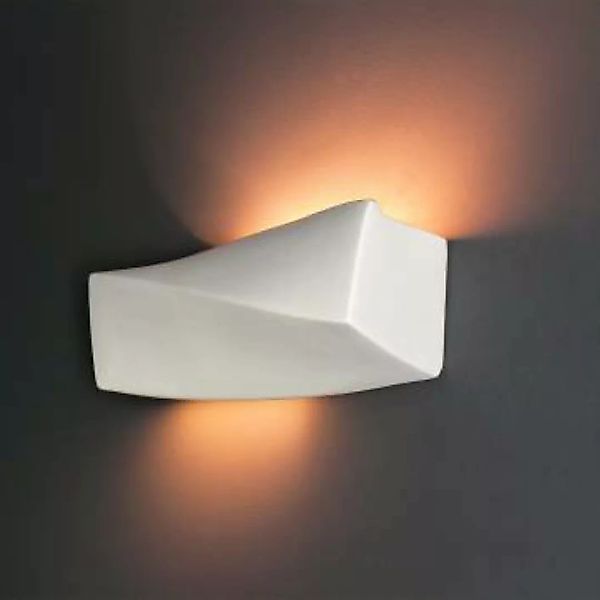 Gipslampe Wand Weiß bemalbar Up Down E27 dekorativ günstig online kaufen