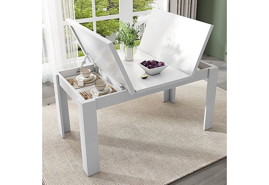 Flieks Esstisch mit Stauraum (1-St., 1 Tisch, B120/T70/H75 cm), rechteckig günstig online kaufen