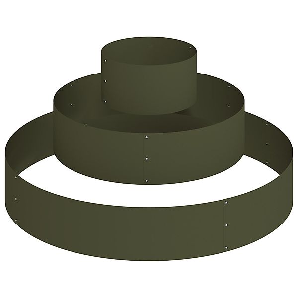 vidaXL Blumentopf Metallpflanzkübel Stahl/Olivgrün Pulverbeschichteter Stah günstig online kaufen