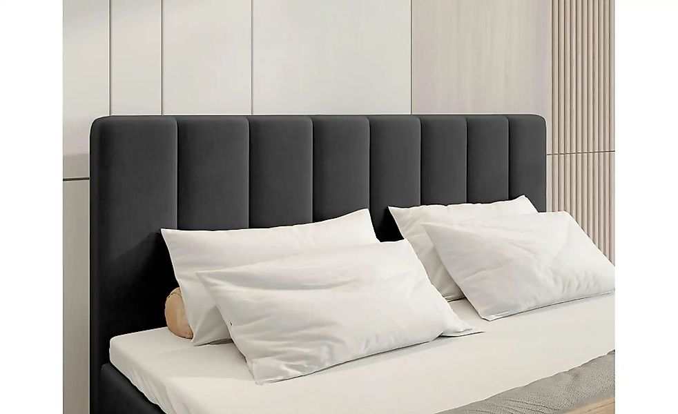 Boxbett mit Bettkasten und Topper Devora ¦ schwarz ¦ Maße (cm): B: 180 H: 1 günstig online kaufen