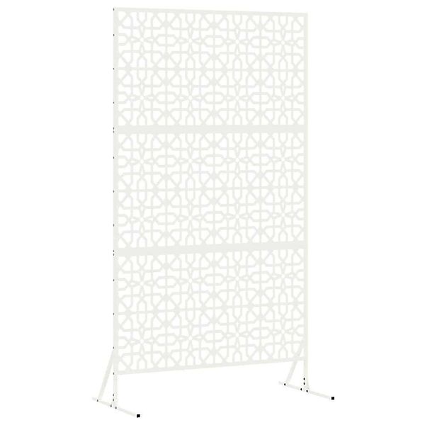 vidaXL Gartenzaun Sichtschutz Weiß Stahl, (1-St) günstig online kaufen