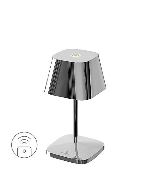 NEAPEL RC - Akku-Tischleuchte In- und Outdoor - inkl. Ladestation chrom günstig online kaufen