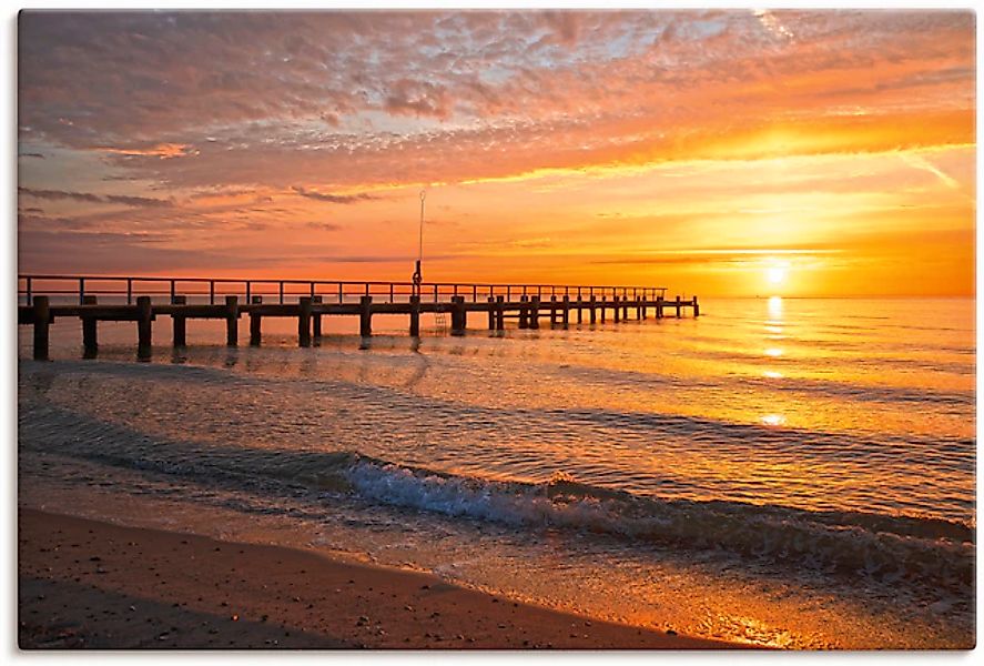 Artland Wandbild »Urlaubsfeeling am Ostseestrand«, Bilder vom Sonnenunterga günstig online kaufen