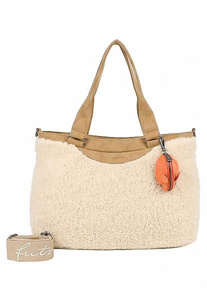 Fritzi aus Preußen Henkeltasche "Teddy Black", aus kuscheligem, veganem Ted günstig online kaufen