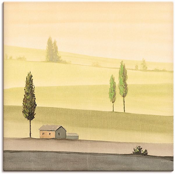 Artland Wandbild "Landschaft in Grün II" Wiesen & Bäume 1 Stk. tlg. als Lei günstig online kaufen
