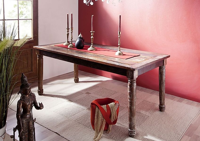 Massivmoebel24 Esstisch FABLE (Esstisch Altholz 140x80x76 günstig online kaufen