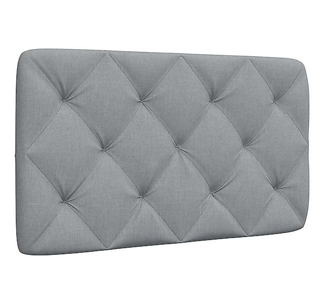 vidaXL Bett Kopfteil-Kissen Hellgrau 90 cm Stoff (1-tlg) günstig online kaufen