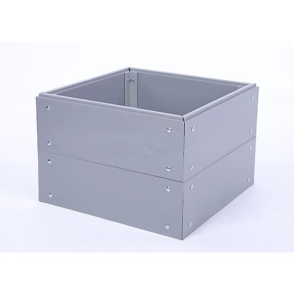 PROREGAL Hochbeete Growline Plast HxBxT 41x60x60cm 2 Ebenen Grau günstig online kaufen